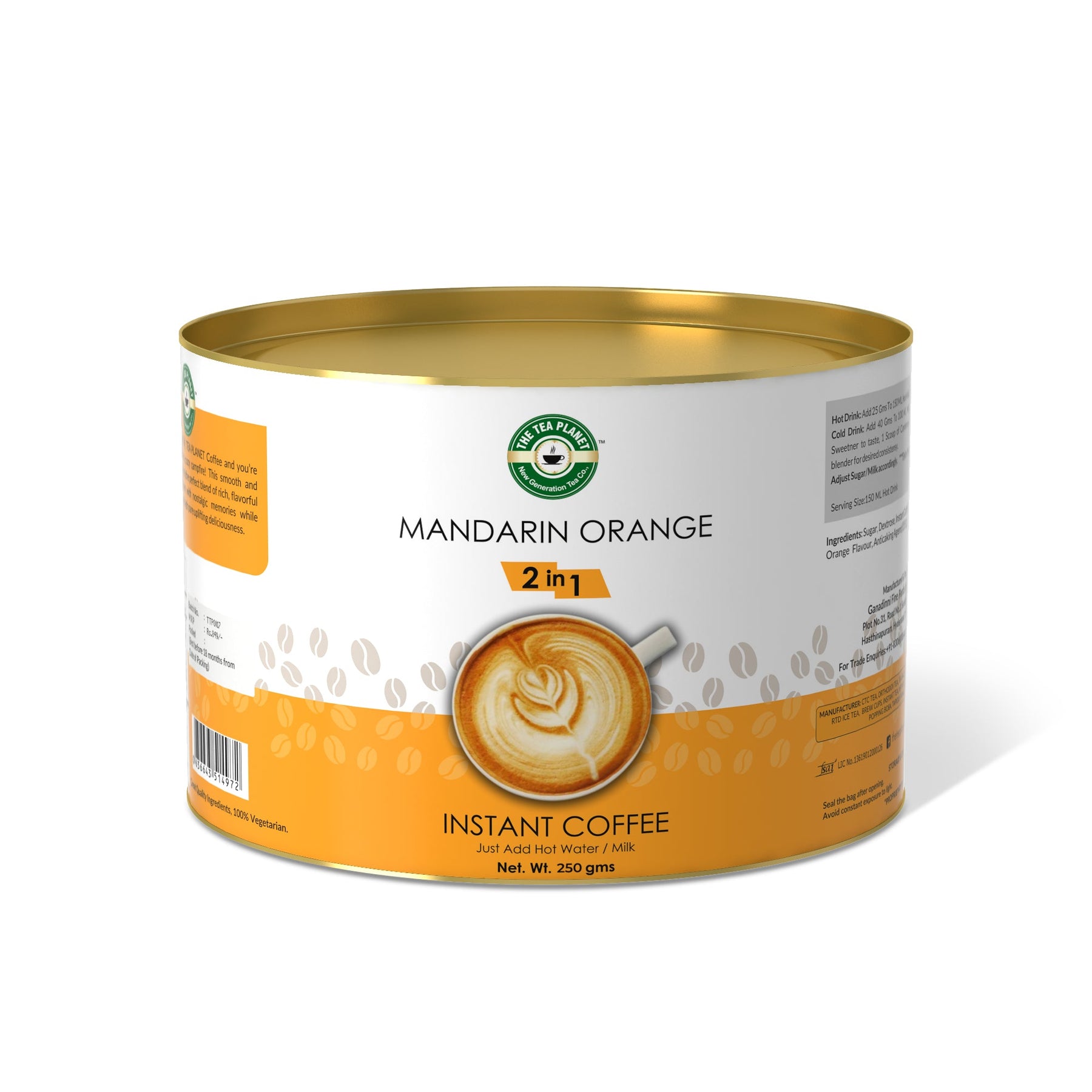 Mandarin Orange Instant Coffee Premix (2 in 1) - 250 gms
