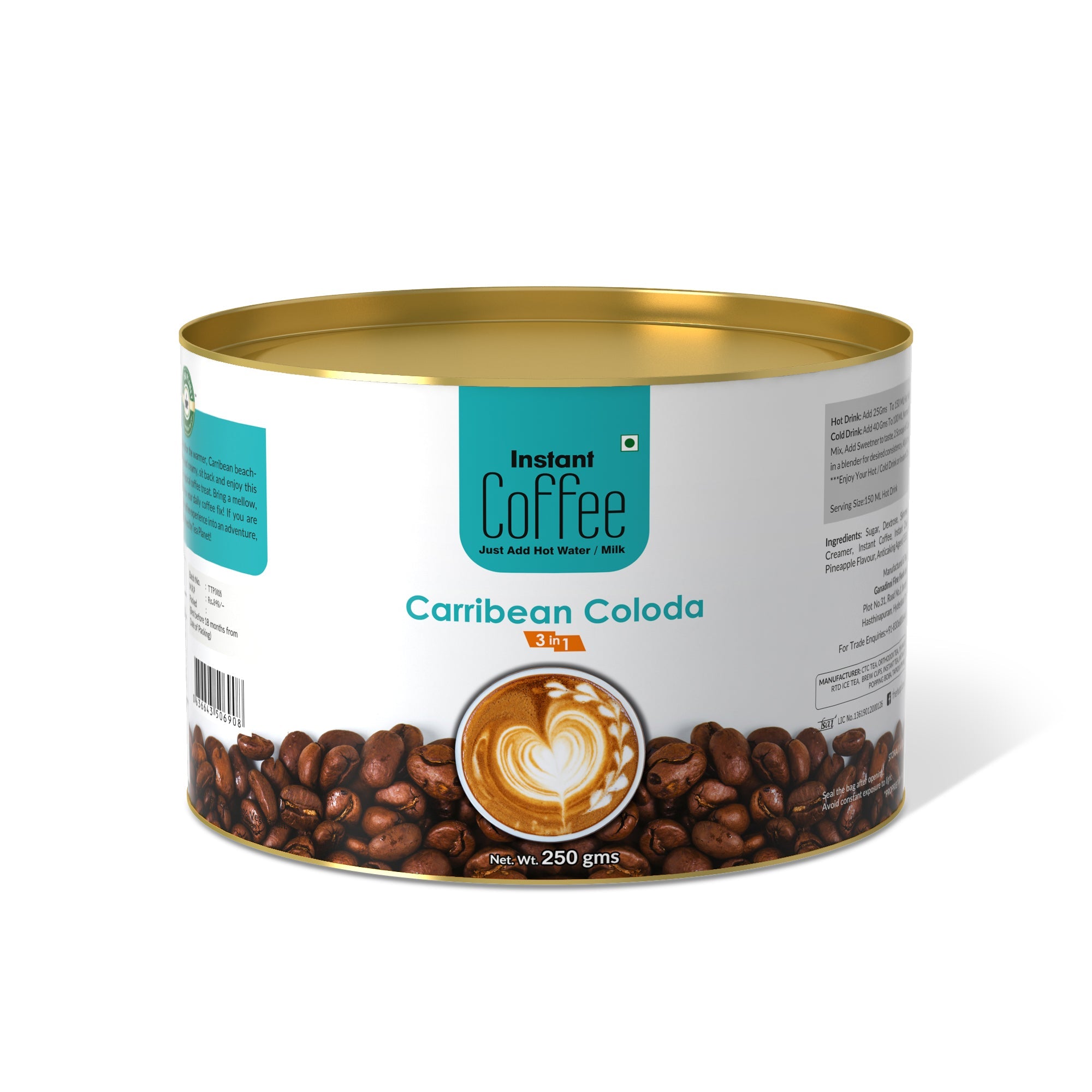 Carribean Coloda Instant Coffee Premix (3 in 1) - 250 gms