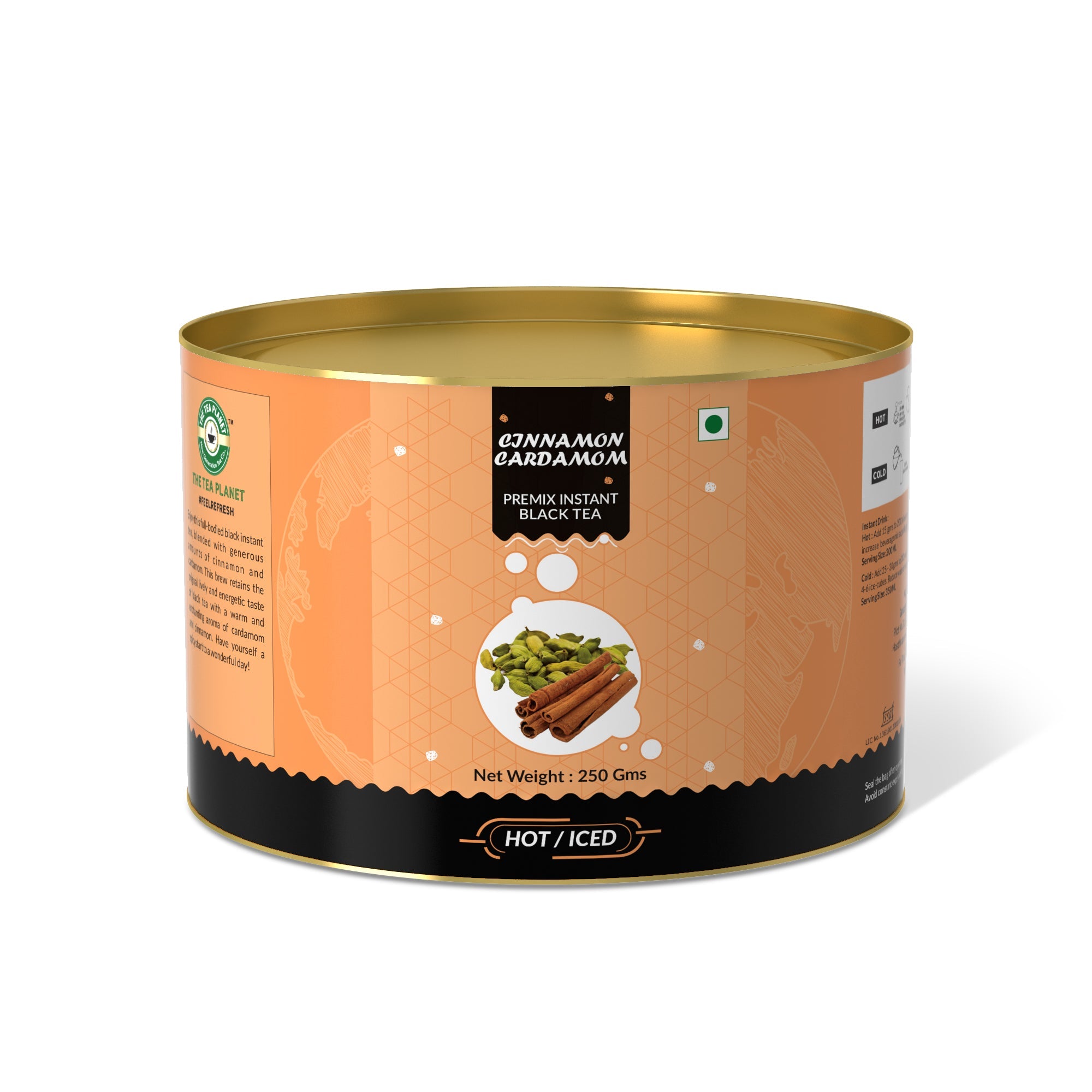 Cinnamon Cardamom Flavored Instant Black Tea - 250 gms