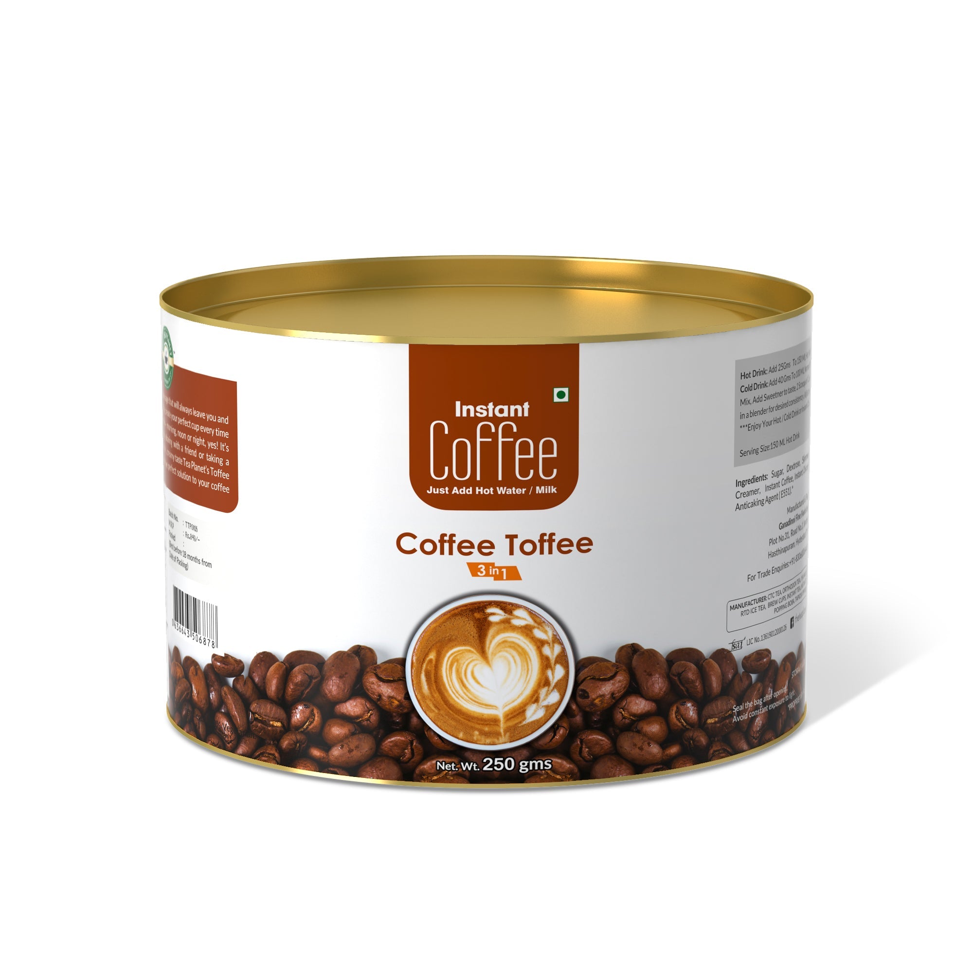 Coffee Toffee Instant Coffee Premix (3 in 1) - 250 gms
