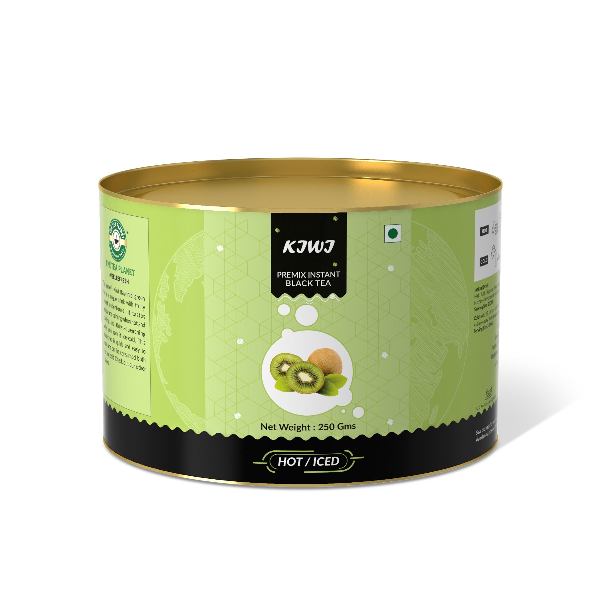 Kiwi Flavored Instant Black Tea - 250 gms