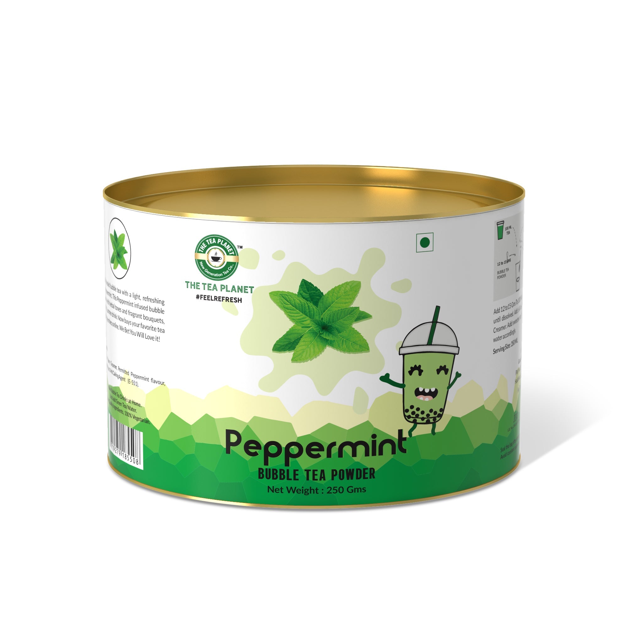 Peppermint Bubble Tea Premix - 250 gms