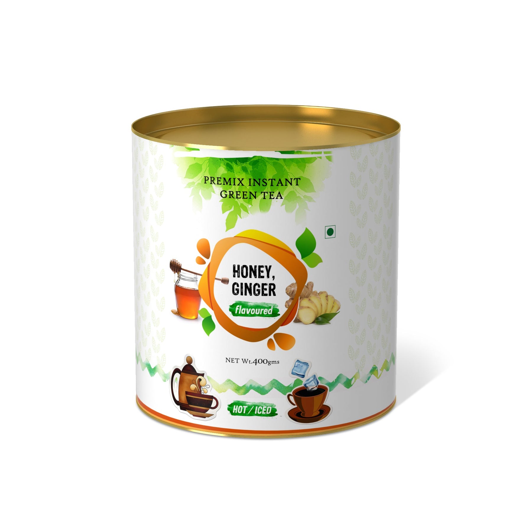 Honey Ginger Flavored Instant Green Tea - 250 gms
