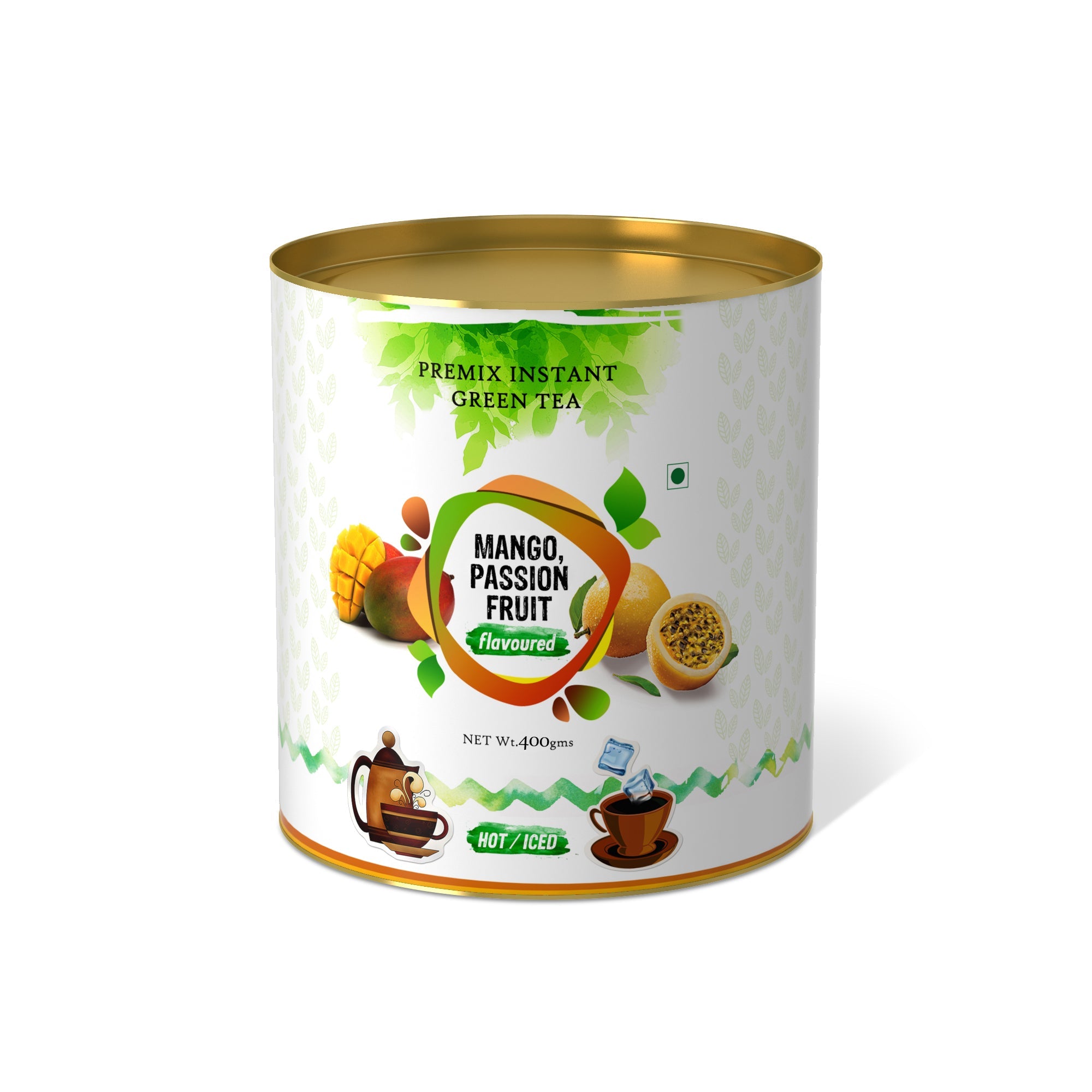 Mango Passion Fruit Flavored Instant Green Tea - 250 gms
