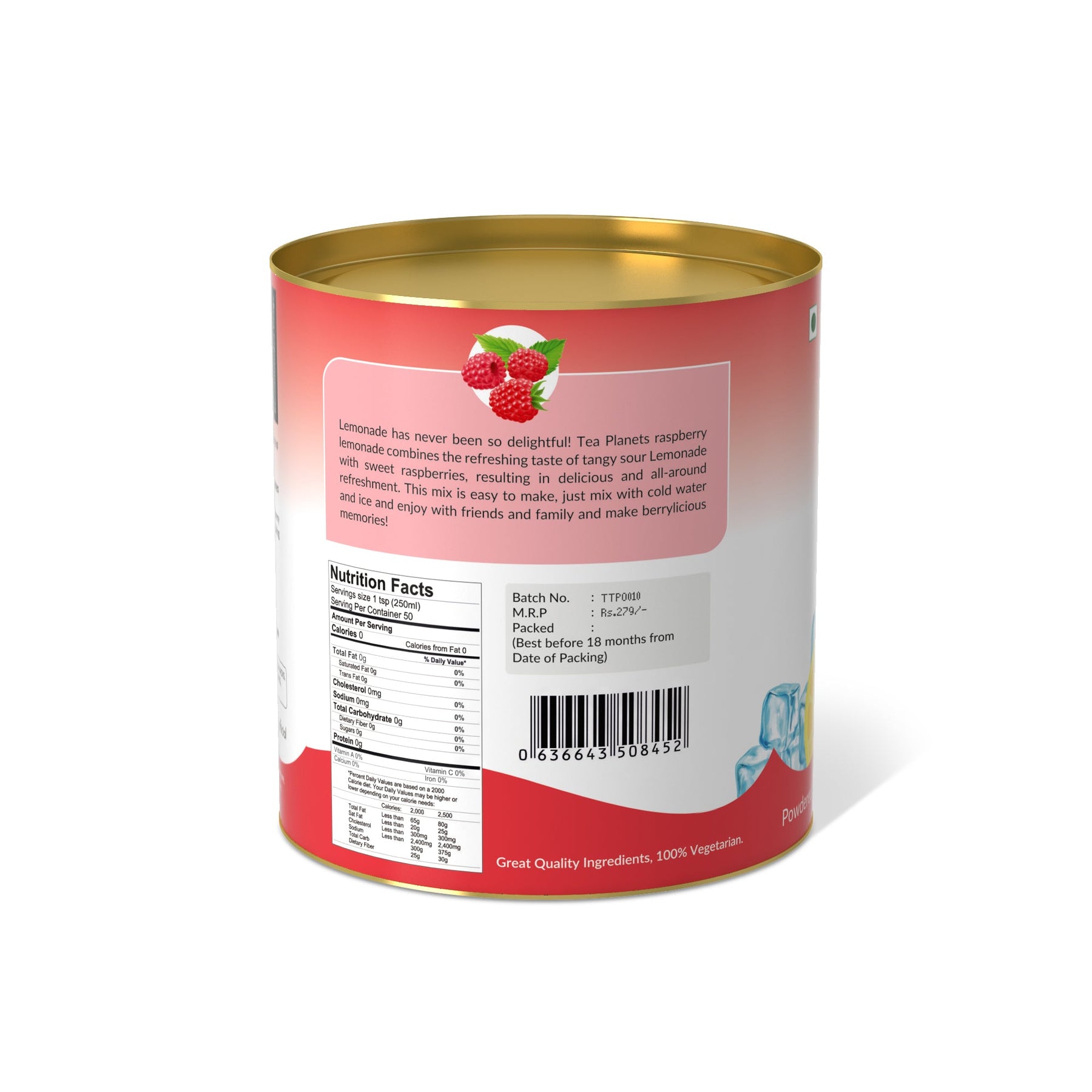 Raspberry Lemonade Premix - 250 gms