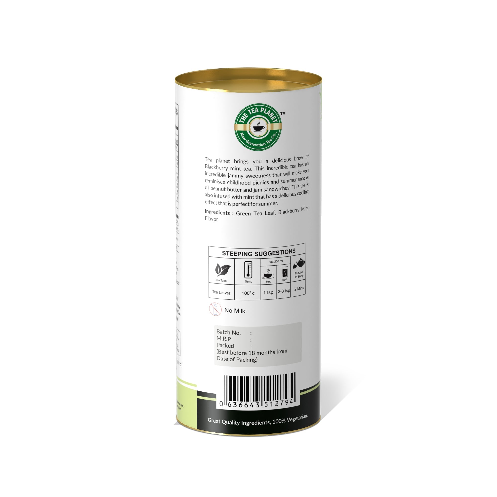 Blackberry Mint Orthodox Tea - 50 gms