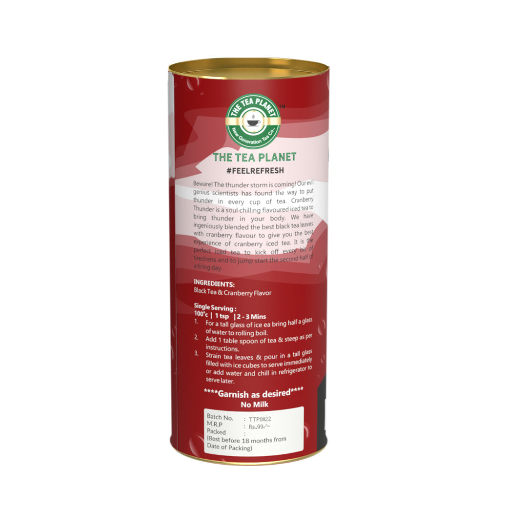 Cranberry Thunder Orthodox Black Tea - 50 gms