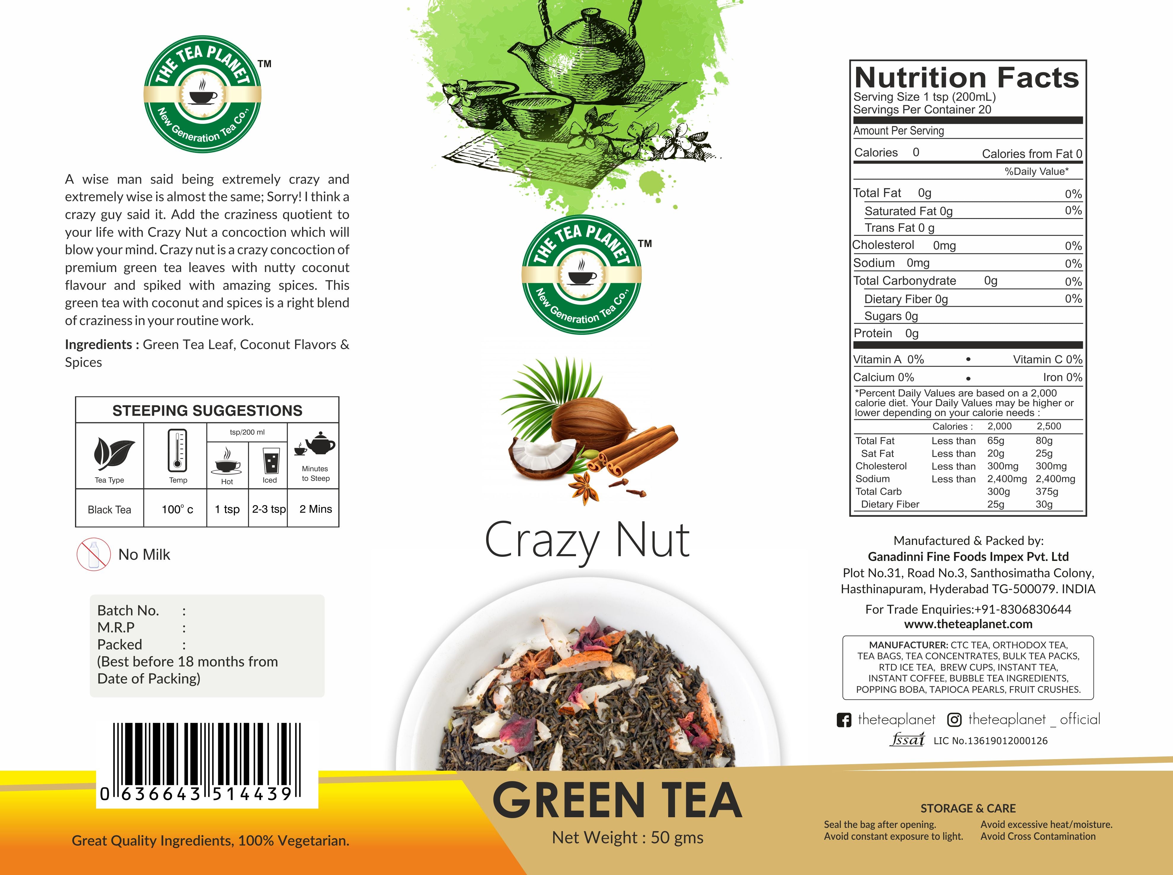 Crazy Nut Orthodox Tea - 50 gms