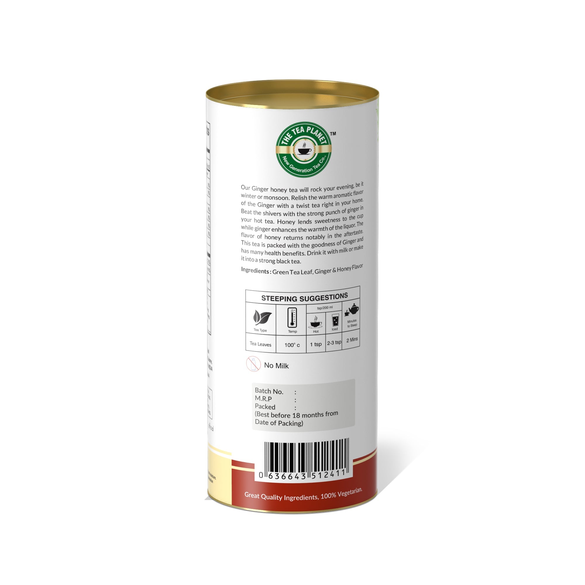 Ginger & Honey Orthodox Tea - 50 gms