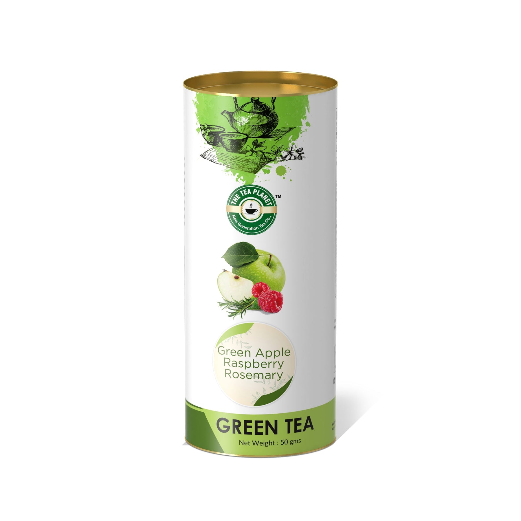 Green Apple, Raspberry Rosemary Orthodox Tea - 50 gms