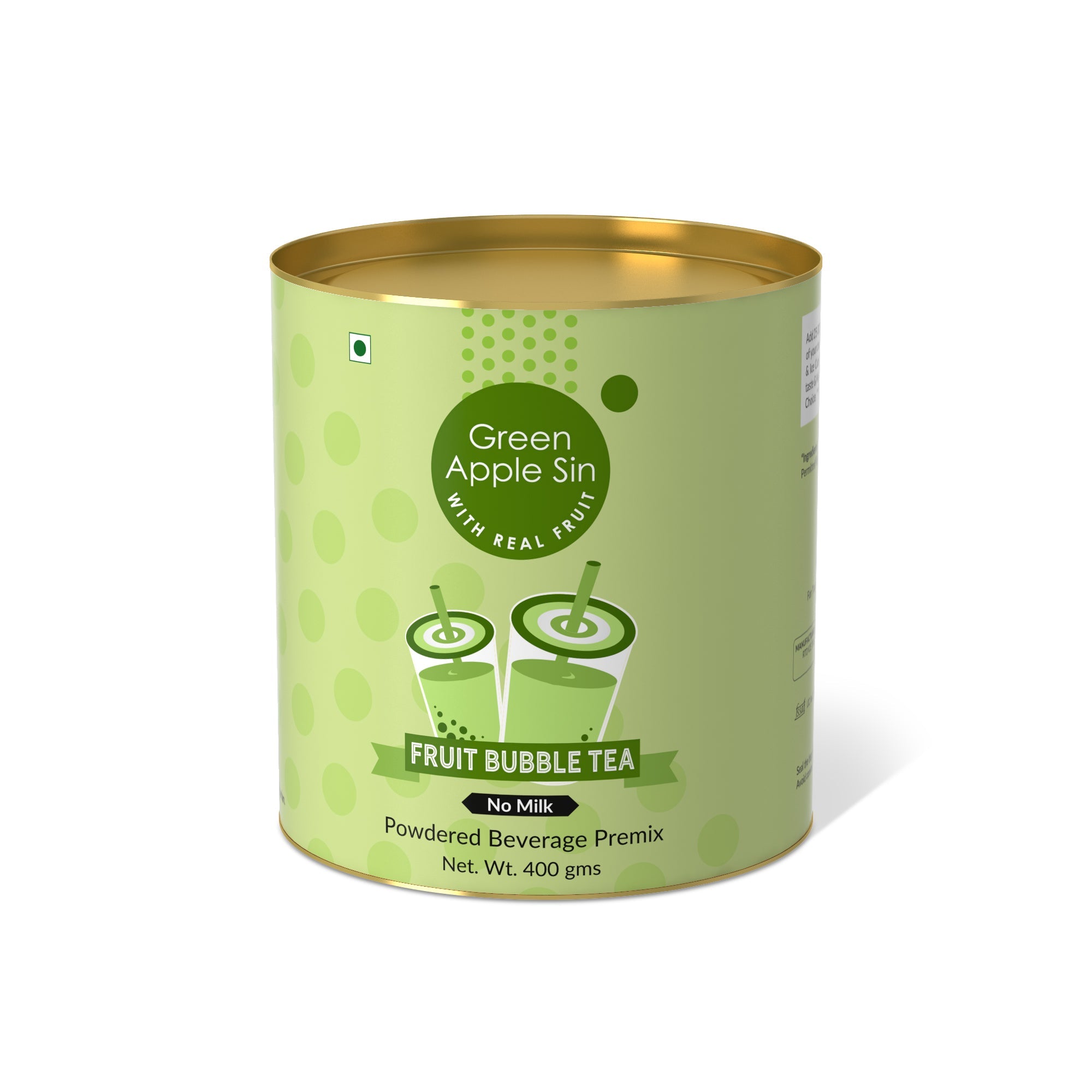 Green Apple Sin Fruit Bubble Tea Premix - 250 gms