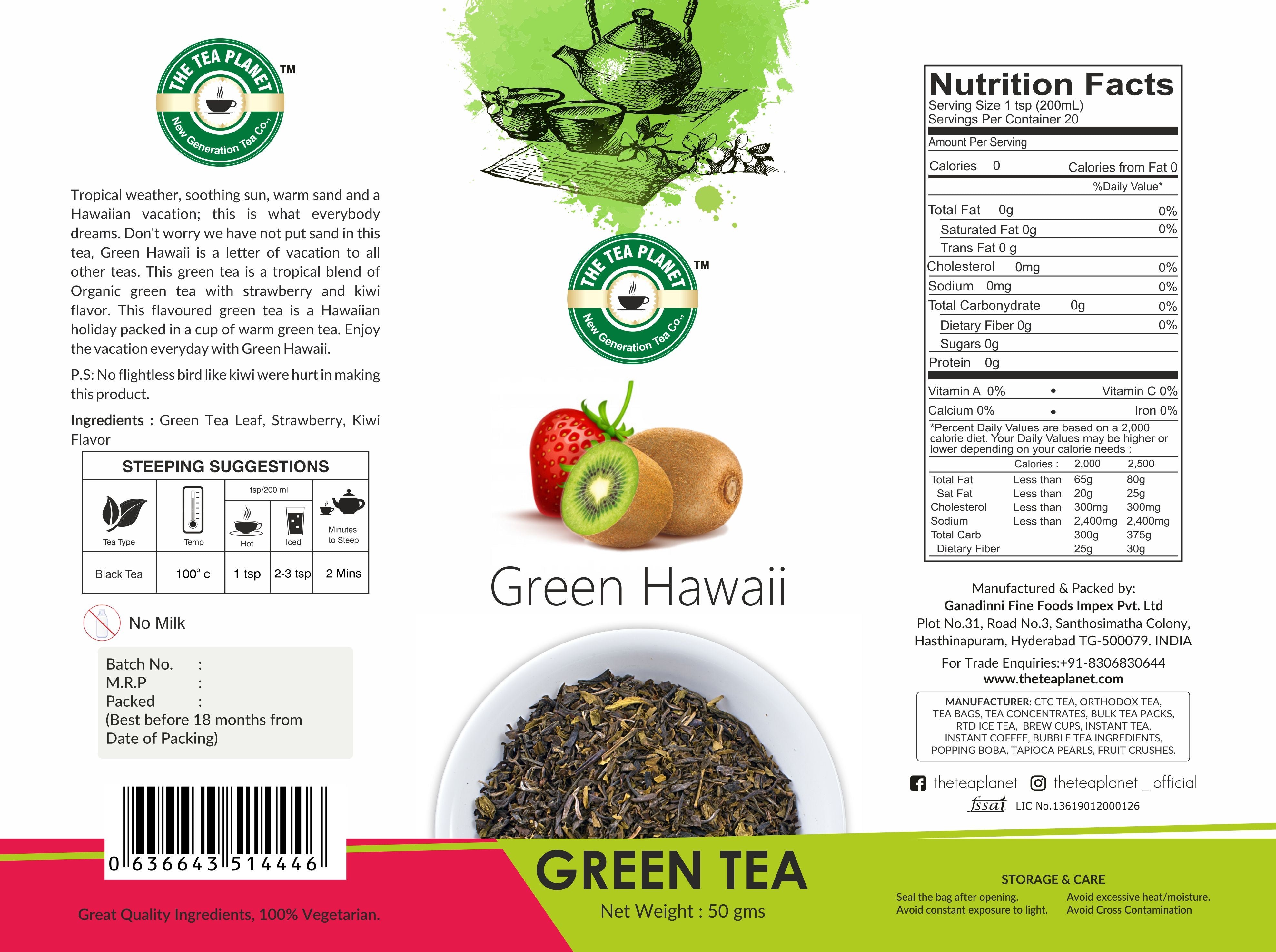 Green Hawaii Orthodox Tea - 50 gms