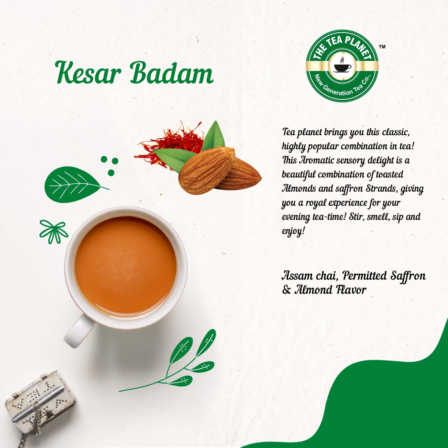 Kesar Badam Flavored CTC Tea 3