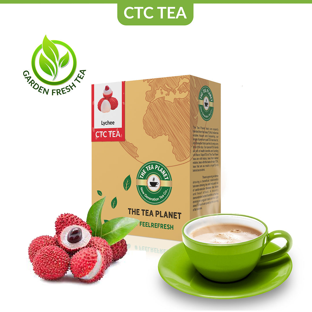 Lychee Flavored CTC Tea - 100 gms