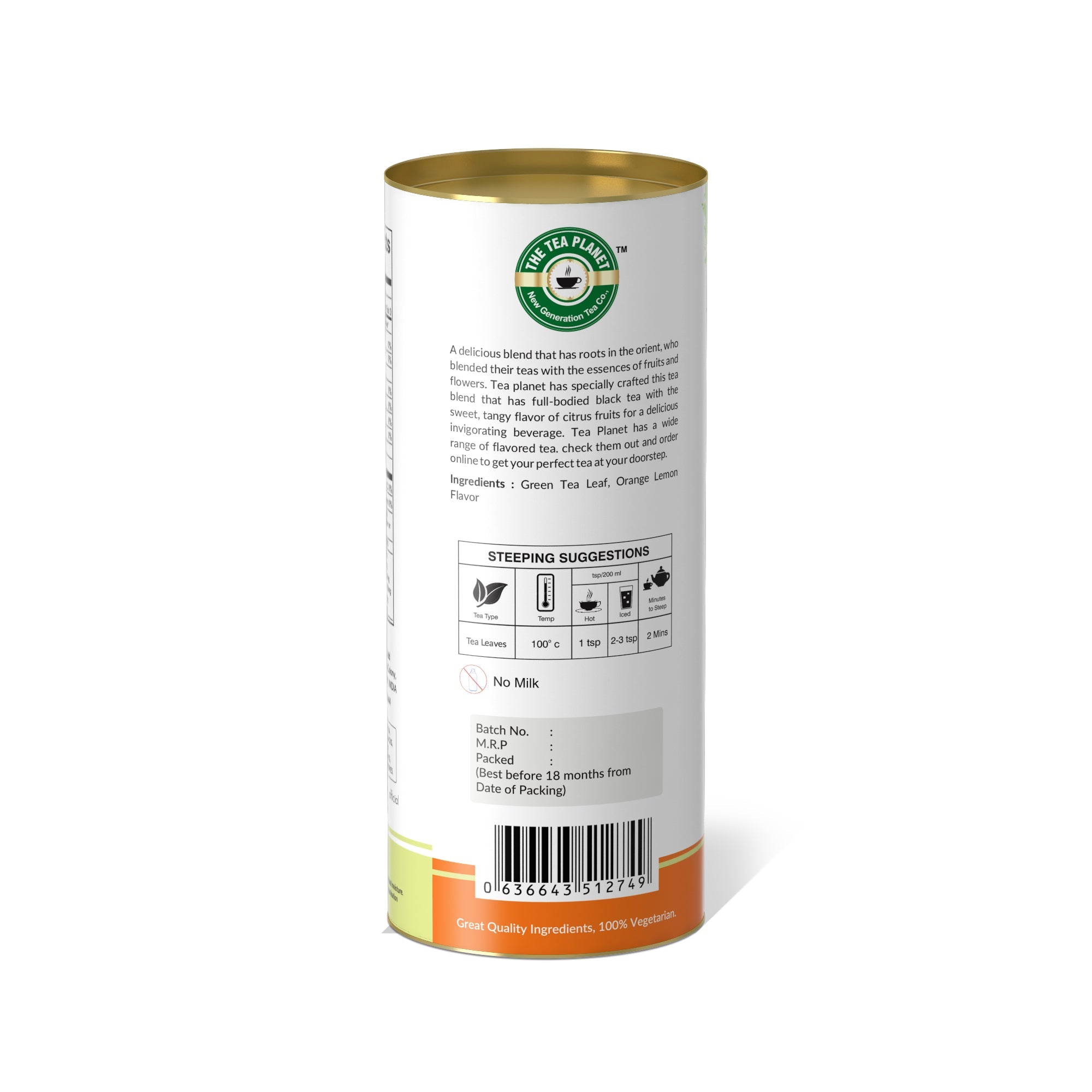 Orange Lemon Orthodox Tea - 50 gms