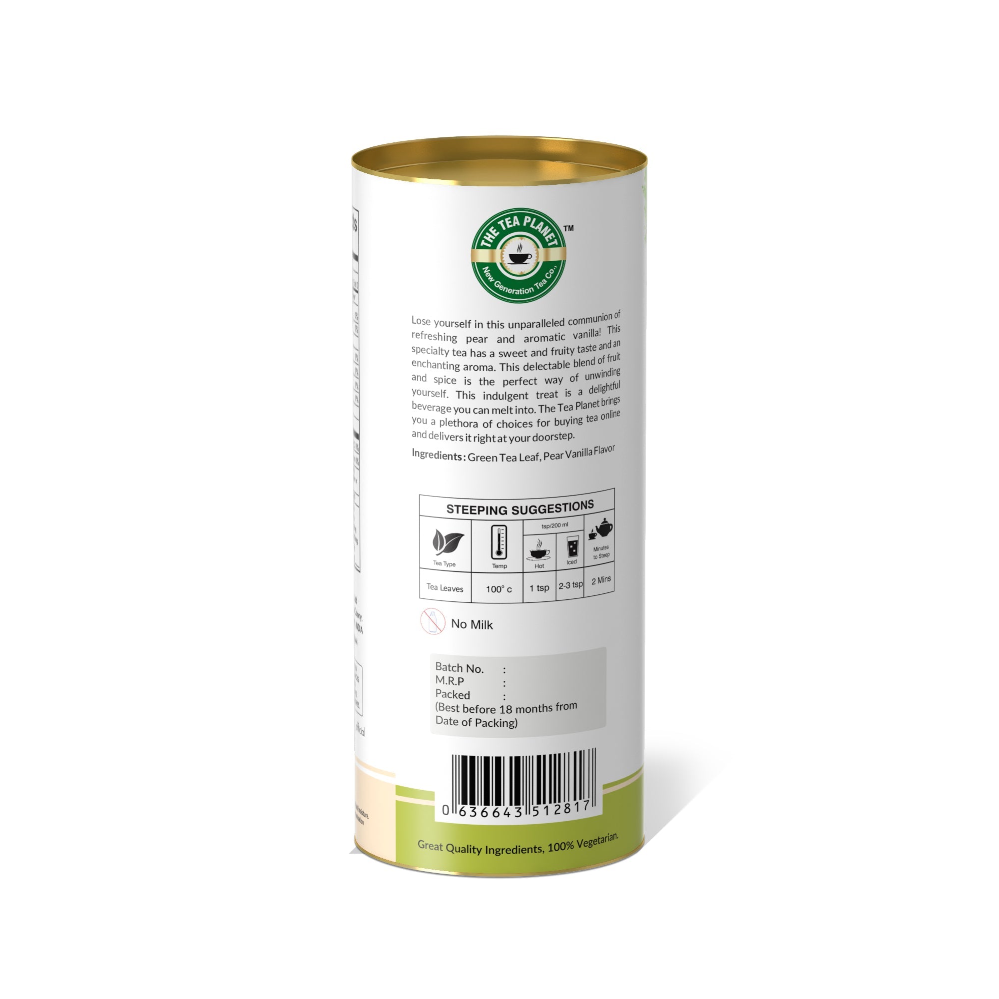 Pear Vanilla Orthodox Tea - 50 gms