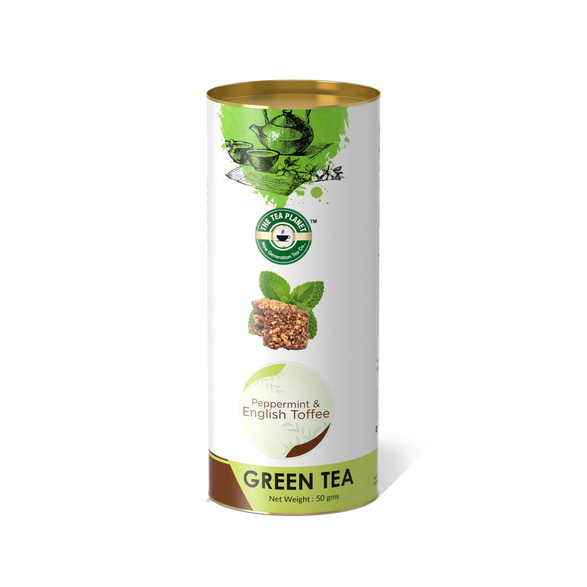 Peppermint & English Toffee Orthodox Tea - 50 gms