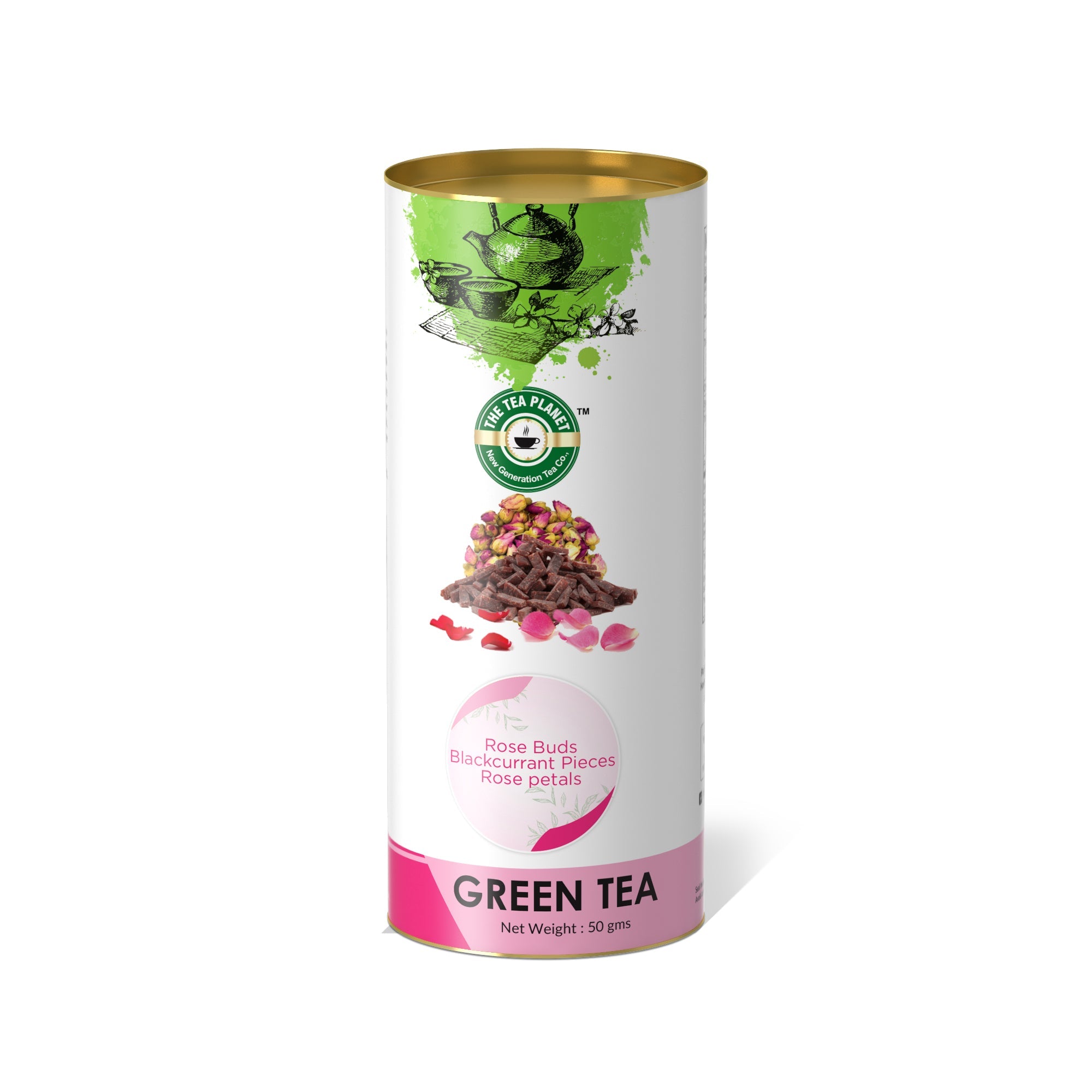 Rose Buds, Blackcurrant Pieces, Rose petals Orthodox Tea - 50 gms