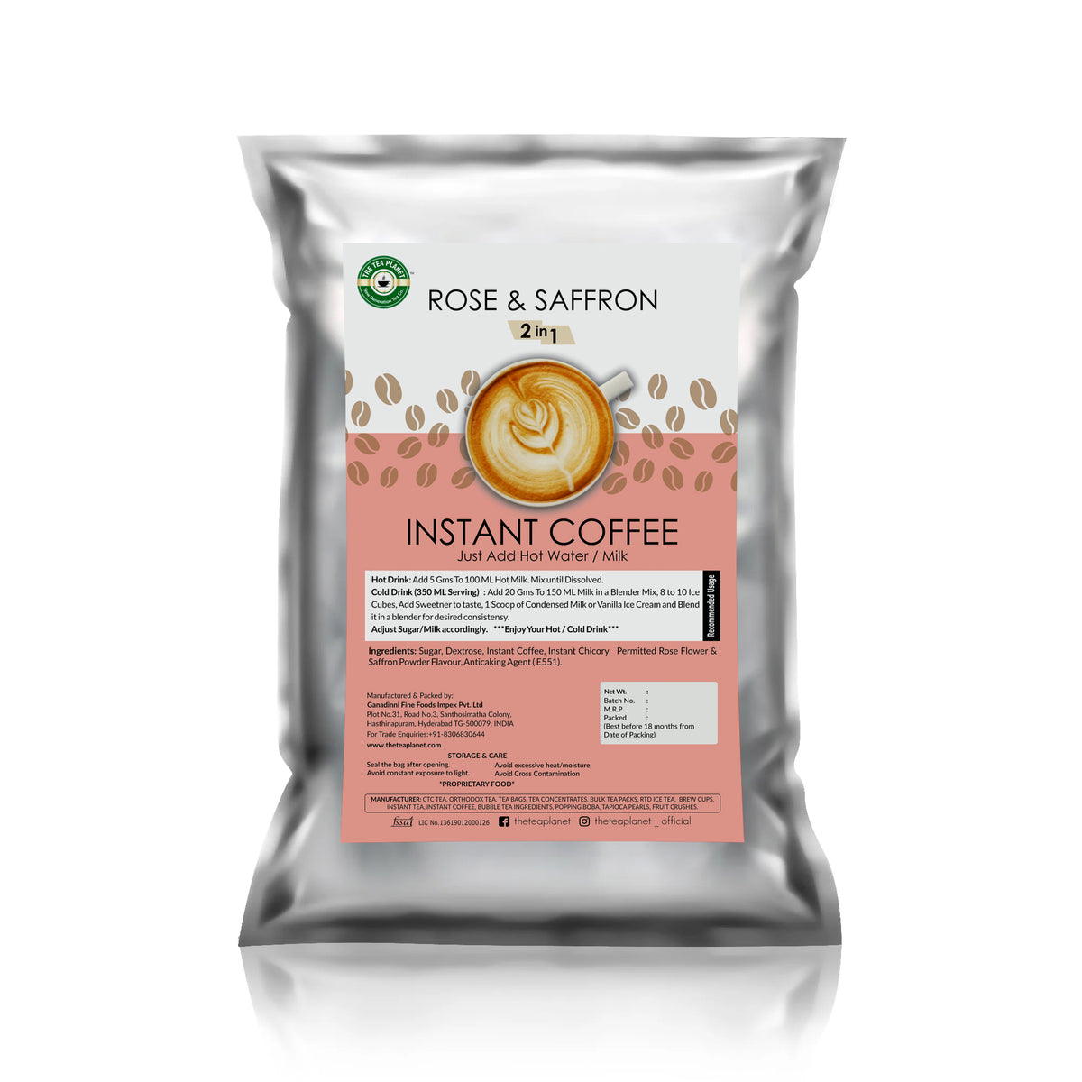 Rose & Saffron Coffee Premix (2 in 1)