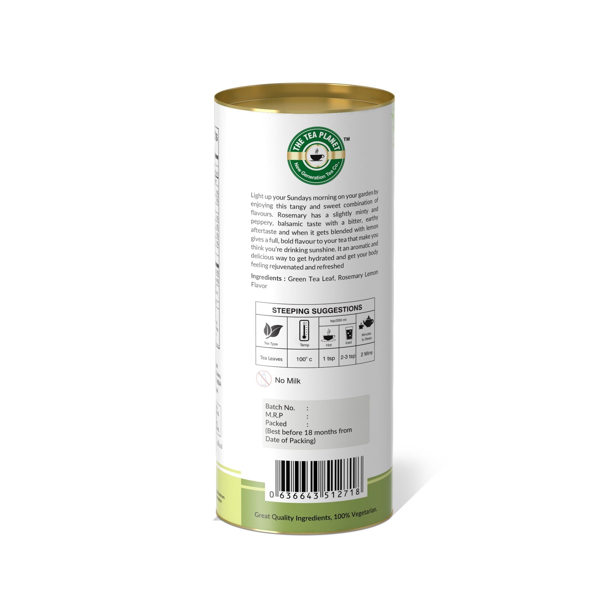 Rosemary Lemon Orthodox Tea - 50 gms