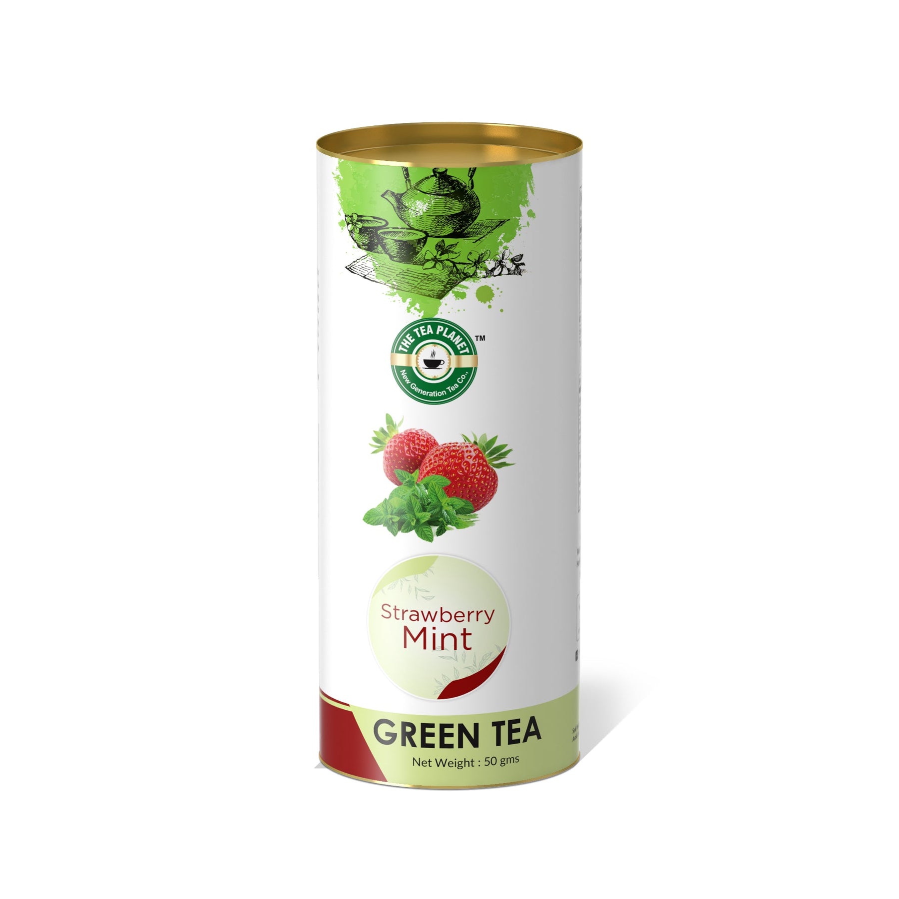 Strawberry Mint Orthodox Tea - 50 gms